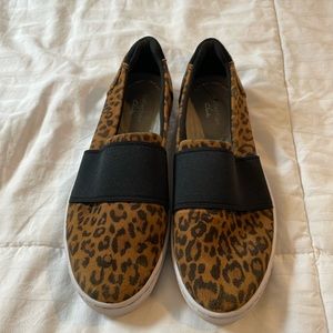 Clarks Cheetah Print Slip On shoes